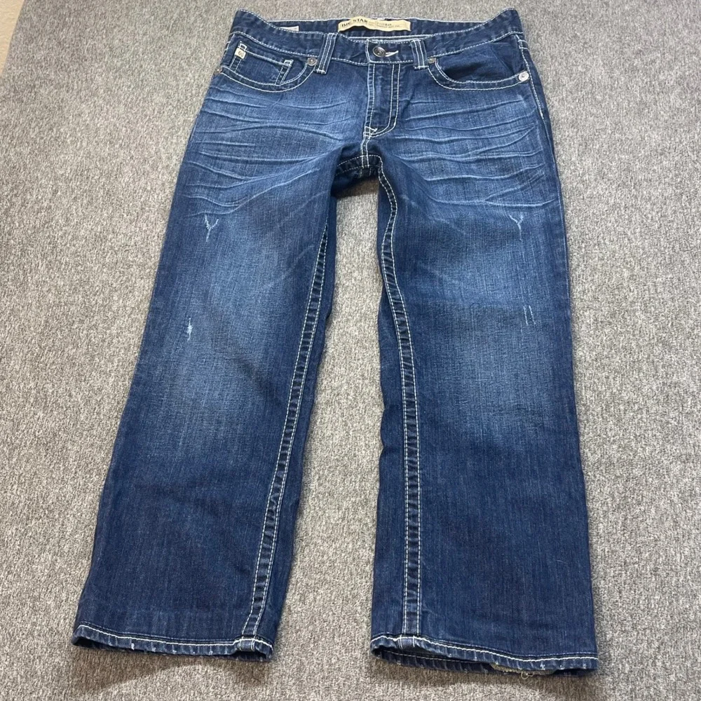 Big Star Pioneer‎ Regular Boot Cut Jeans Mens 33R Dark Wash Buckle Exclusive